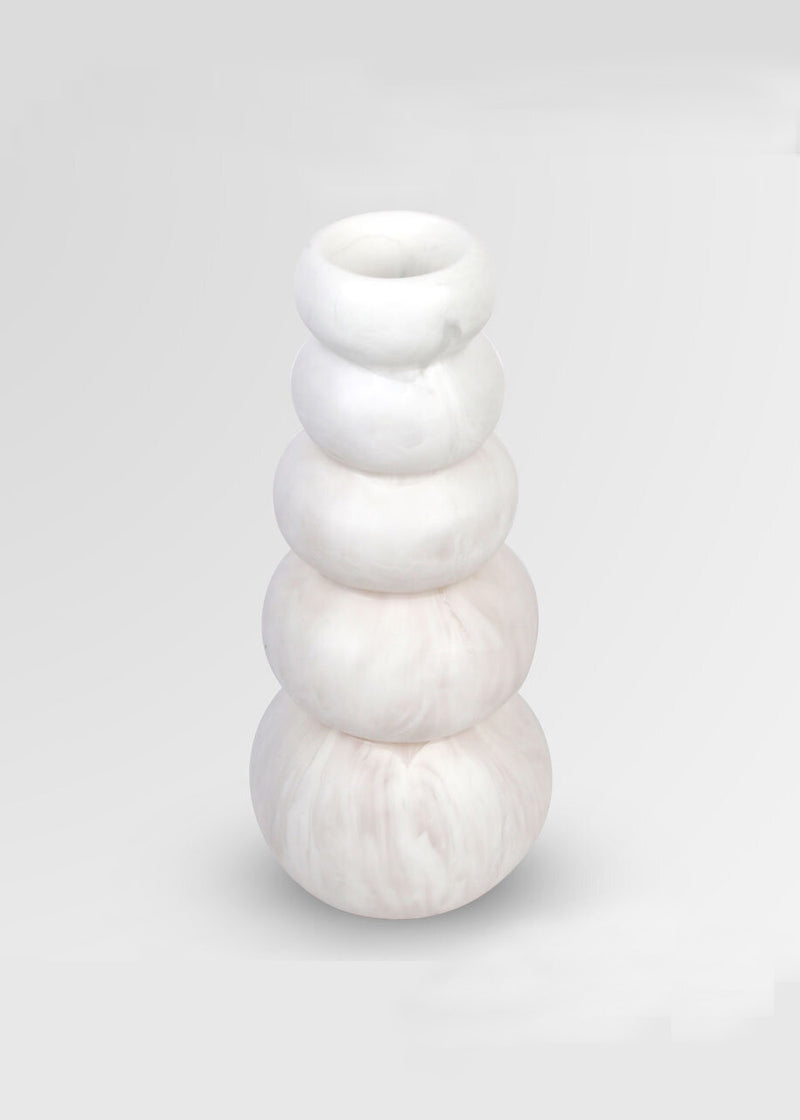 DINOSAUR DESIGNS Pearl Tower Vase - Snow swirl