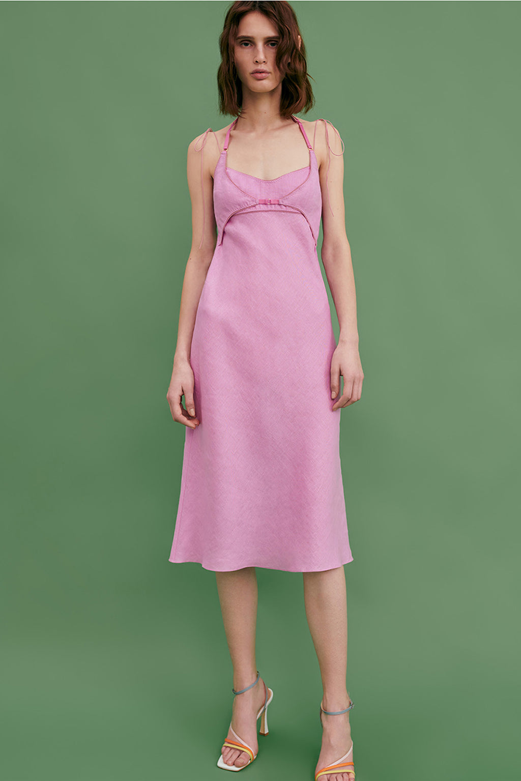 Monique Midi Dress - pink
