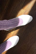 Ihre Socken - Lila Glitter