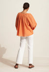 matteau Decolette Blouse - Papaya