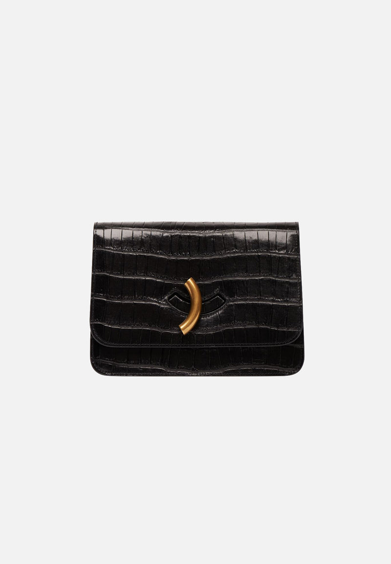 Maccheroni Bag - black croc