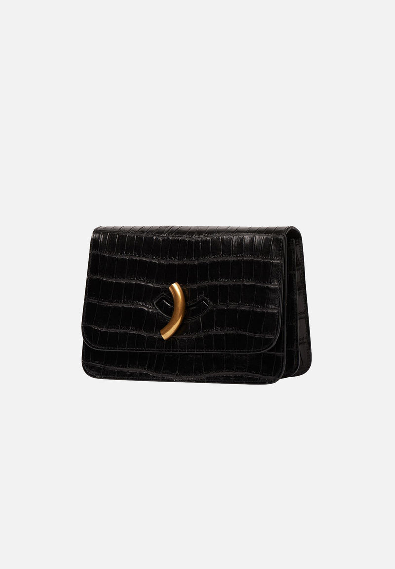 Maccheroni Bag - black croc