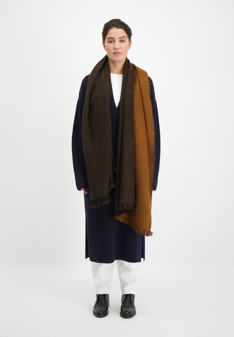 Double Scarf Black / Camel